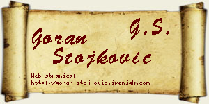 Goran Stojković vizit kartica